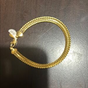 Gold Plated Braided Bangle Bracelet